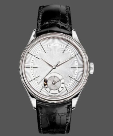 Replica Watch 50529-04 Silver Sunburst Dial Brown Leather Strap 39mm Mens