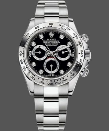 Rolex Cosmograph Daytona 116509 Black Dial White Gold 40MM Mens Replica Watch