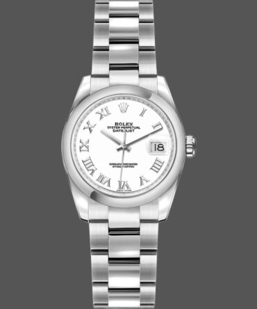 874160 Oyster Bracelet White Roman Dial 26MM Lady Replica Watch