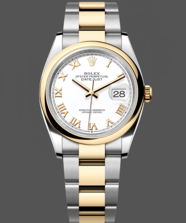 Rolex Datejust 36 White Dial Roman Numerals 126203 0030 Replica Watch