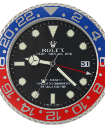Rolex GMT Master Gold and White Wall Clock