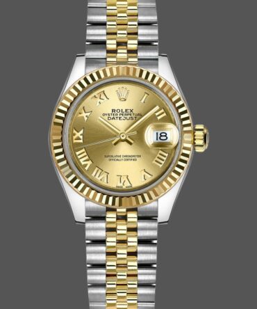 Rolex Datejust 279173 Champagne Roman Numeral Dial Fluted Bezel 28mm Lady Replica Watch