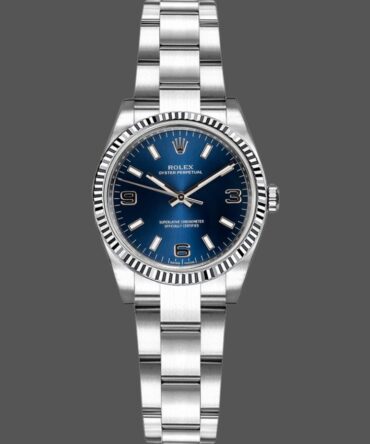 Rolex Oyster Perpetual 176234 Fluted Bezel Blue Dial 26MM Lady Replica Watch
