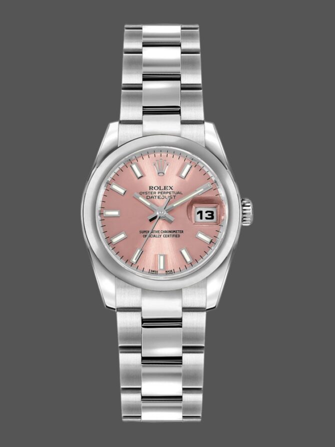 5461160 Pink Index Dial Domed Bezel 26MM Lady Replica Watch