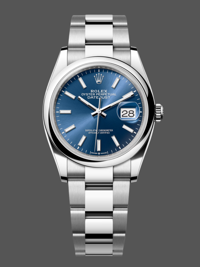14721200 Blue Dial Stainless Steel 36MM Unisex Replica Watch