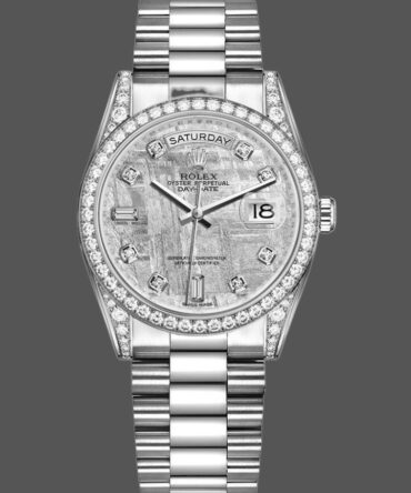 Replica Rolex Day-Date 118389 Meteorite Grey Dial 36MM Unisex Watch