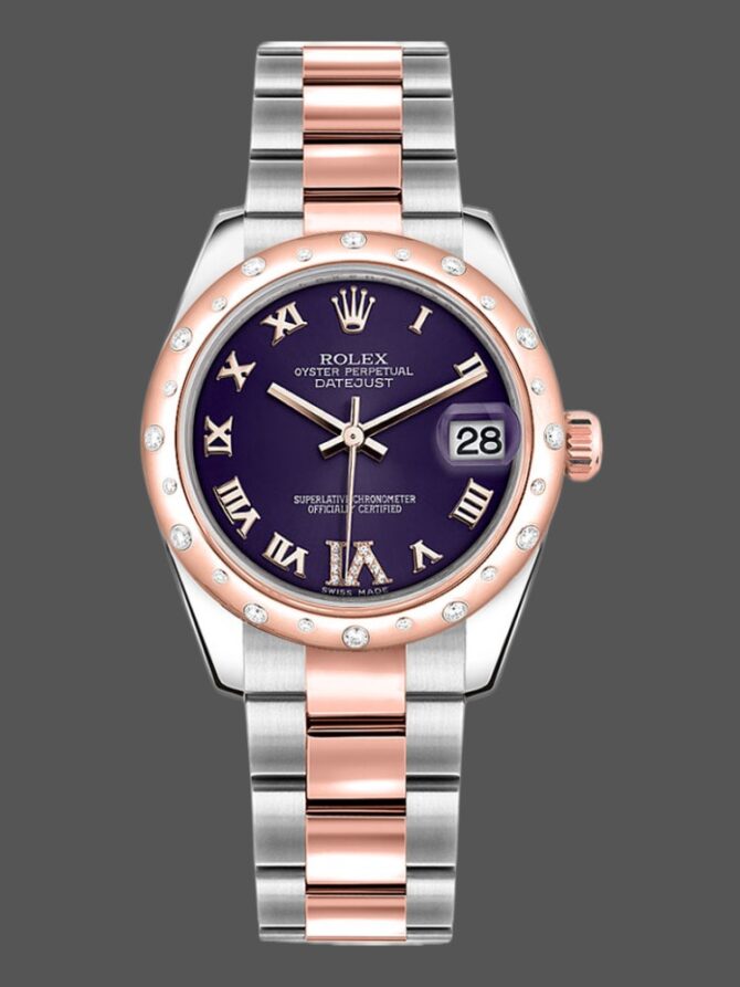 156341 Purple Roman Numeral Dial 31MM Lady Replica Watch