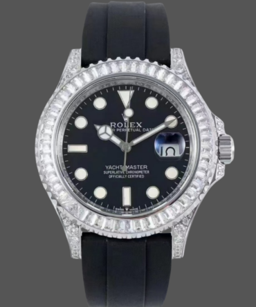 Rolex Yacht Master White Gold 42mm 226679TBR Bagutte bezel Black Dial