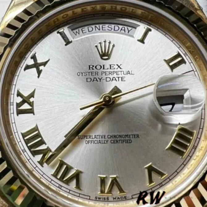 Replica Rolex Day-Date 218349 Rhodium Grey Dial 41MM Mens Watch