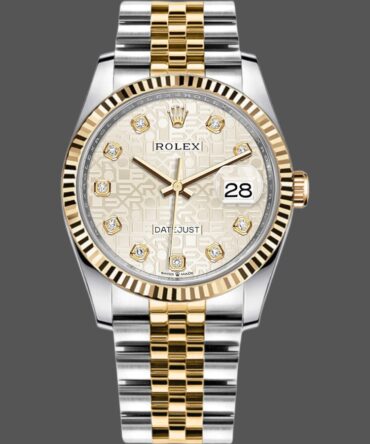 4656457 Silver Jubilee Dial Fluted Bezel 36MM Unisex Replica Watch