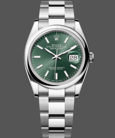 7410520 Green Index Dial Stainless steel 36MM Unisex Replica Watch