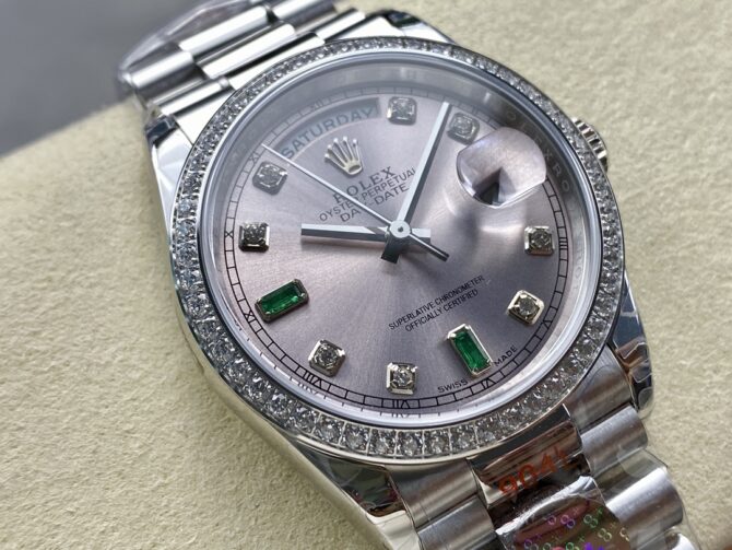 Replica Rolex Day-Date 118239 Rhodium Roman Dial 36mm Unisex Watch