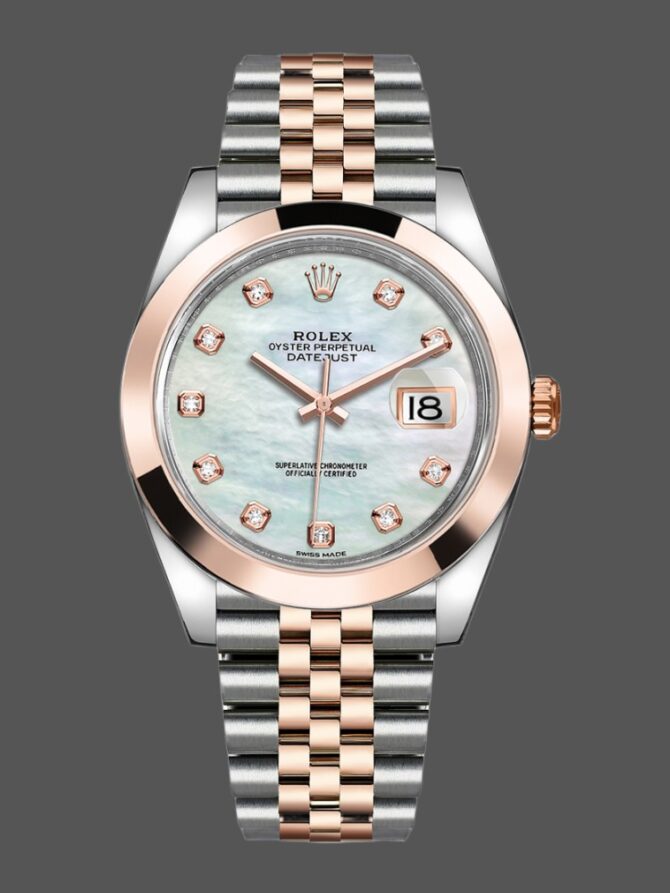 598221301 White Mother of Pearl Diamond Dial 41MM Mens Replica Watch