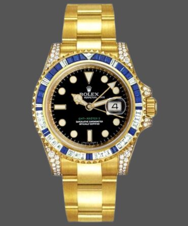 Rolex GMT-Master II 116758 Diamond Black Dial 40mm Mens Replica Watch