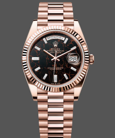 Replica Rolex Day Date 40 Eisenkiesel Baguette Automatic Diamond M228235 0045 Mens Watch