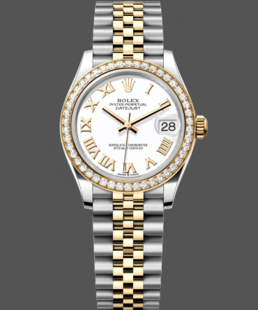 Rolex Datejust 31mm Stainless Steel and Yellow Gold 278383rbr 0002 White Roman Jubilee