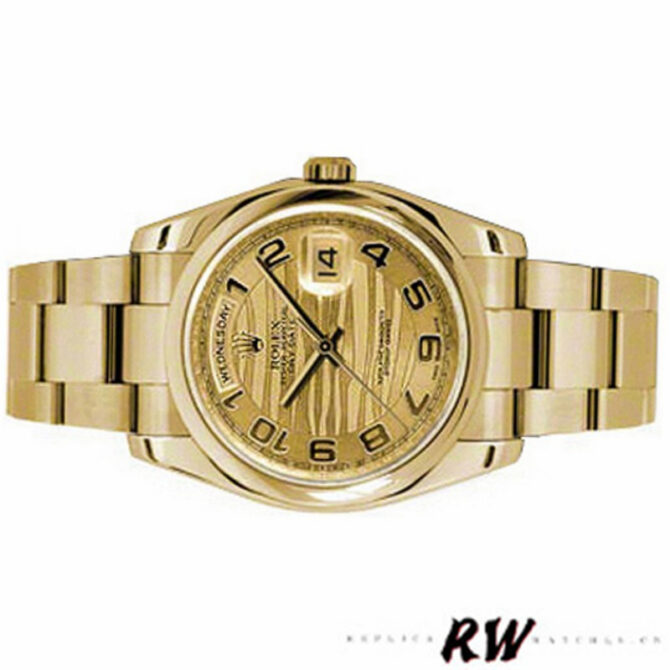 Replica Rolex Day-Date 118209 Black dial 36mm Unisex Watch