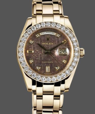 Replica Rolex Day-Date 18948 Dark MOP Diamond Jubilee Dial 39MM Mens Watch