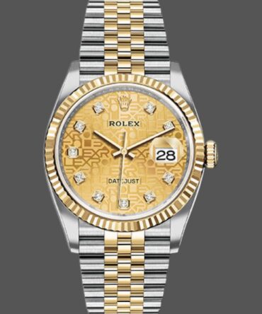 889241233 Champagne Jubilee Dial Fluted Bezel 36MM Unisex Replica Watch