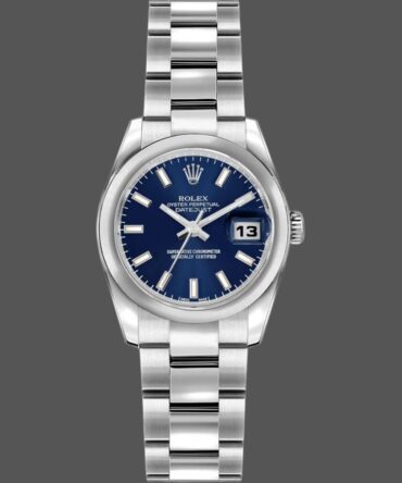 189160 Blue Index Dial Domed Bezel 26MM Lady Replica Watch