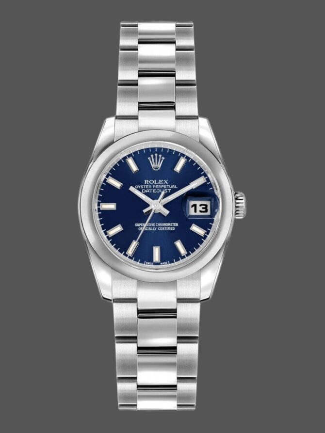 189160 Blue Index Dial Domed Bezel 26MM Lady Replica Watch