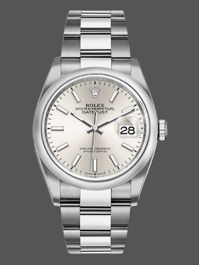 44426200 Stainless Steel Silver Index Dial 36MM Unisex Replica Watch