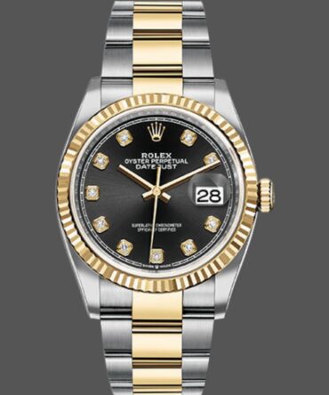 7111433 Black Diamond Dial Fluted Bezel 36MM Unisex Replica Watch