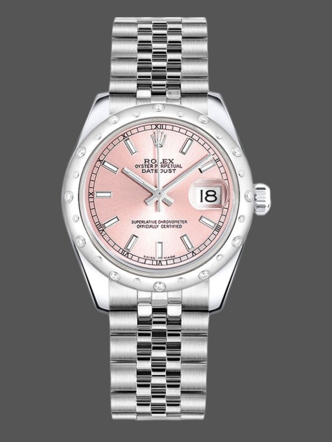9654414 Pink Dial Jubilee Bracelet 31MM Lady Replica Watch