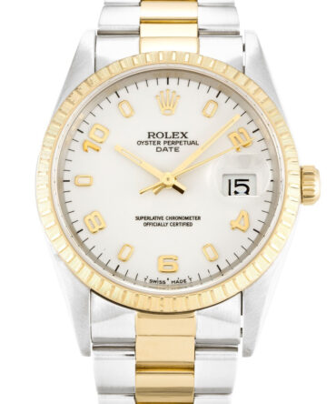 Replica Rolex Oyster Perpetual Date 34mm White Dial 15223