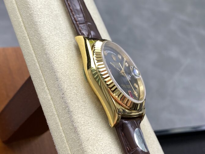Replica Rolex Day Date 118138 0020 Yellow Gold Diamond Ruby 36 mm