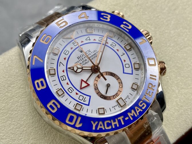 Rolex Yacht-Master II 116681 White dial 44mm Mens replica Watch