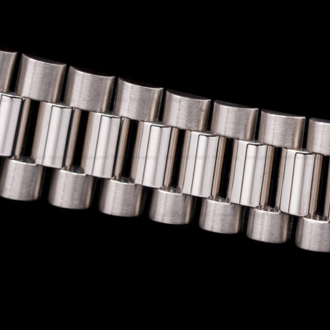 Replica Rolex Day Date 118339 White Gold Silver Dial Fluted Bezel 36mm Unisex Watch