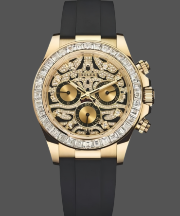 Rolex Cosmograph Daytona 116588 Yellow Gold Black Rubber Strap 40mm Mens Replica Watch