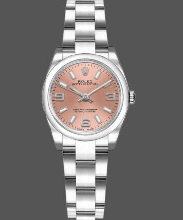 Rolex Oyster Perpetual 176200 Pink Dial Domed Bezel 26MM Lady Replica Watch