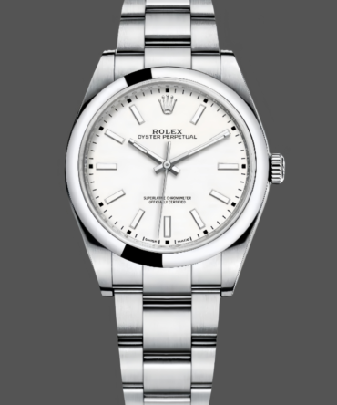 Rolex Oyster Perpetual 114300 White Dial 39mm Mens Replica Watch
