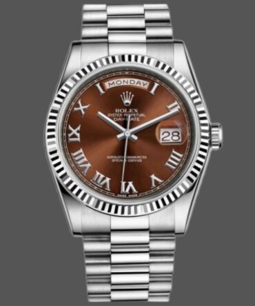 Replica Rolex Day-Date 118239 Chocolate Brown Dial 36mm Unisex Watch