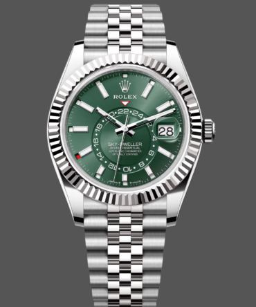 Rolex Sky Dweller 42 White Gold Fluted Bezel 336934 0002 Men's Watch