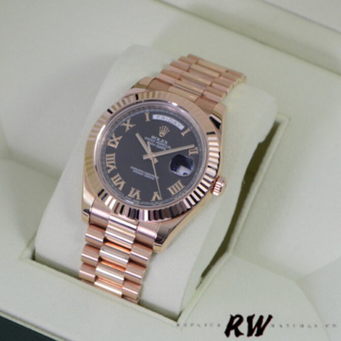 Replica Rolex Day-Date 218206 Ice Blue Diamond Dial Platinum 41MM Mens Watch