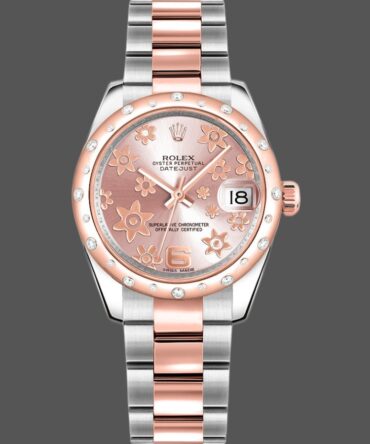 846341 Everose Gold Pink Floral Dial 31MM Lady Replica Watch