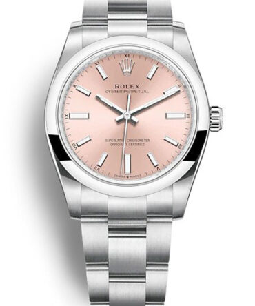 Replica Rolex Oyster Perpetual Lady 34mm Pink Dial 124200