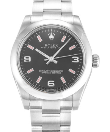 Replica Rolex Oyster Perpetual Lady 31mm Black Dial 177200