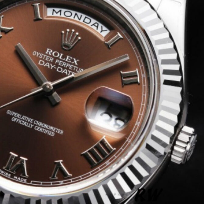 Replica Rolex Day-Date 118239 Chocolate Brown Dial 36mm Unisex Watch