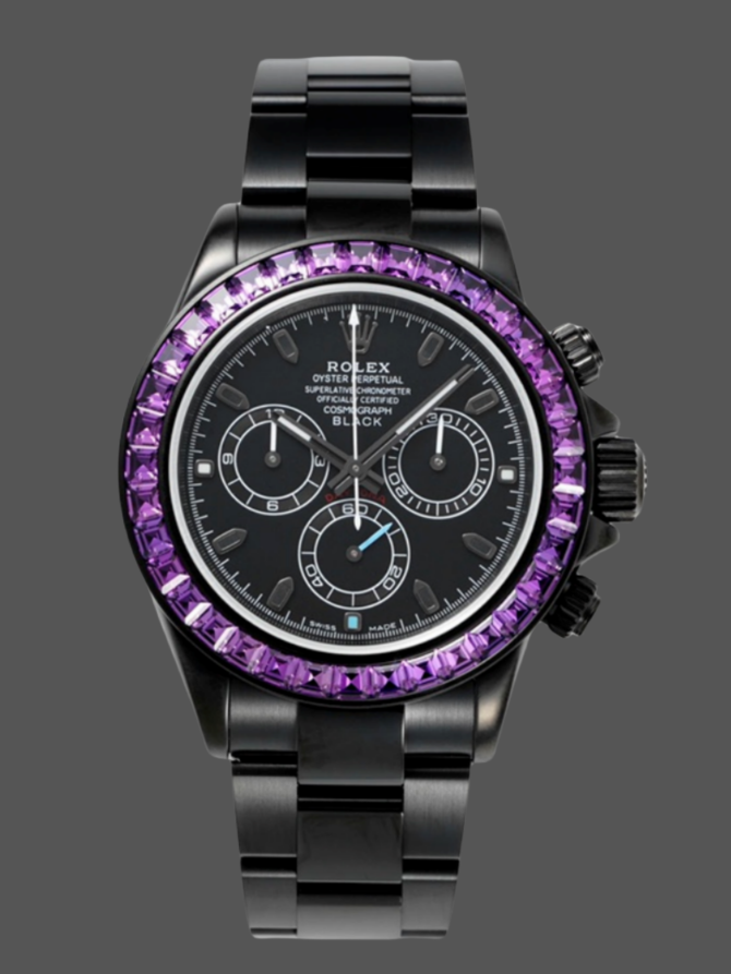 Rolex Rainbow Daytona 116520 DLC-PVD 40mm Black Men's watch