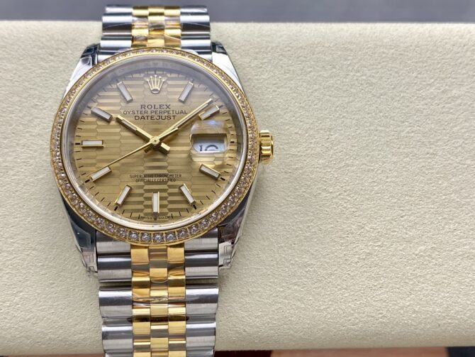 Rolex Datejust 126283RBR 0031 Champagne Fluted Motif 36mm Dial