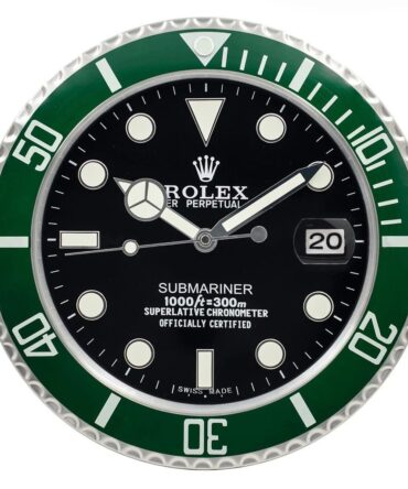 Rolex Submariner Green & Black Wall Clock