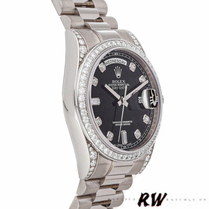 Replica Rolex Day-Date 118388 Yellow Gold Green Index Dial 36MM Unisex Watch