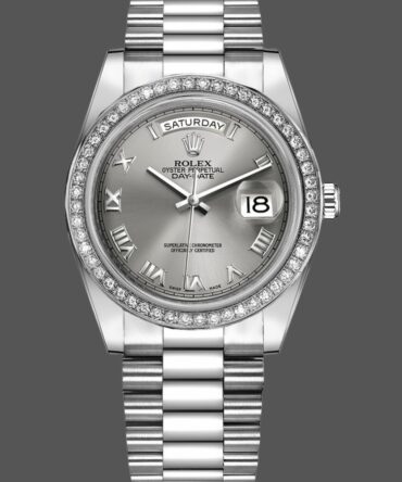 Replica Rolex Day-Date 218349 Rhodium Grey Dial 41MM Mens Watch
