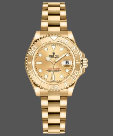 Rolex Yacht-Master 169628 Yellow Gold Champagne Dial 29mm Lady Replica Watch