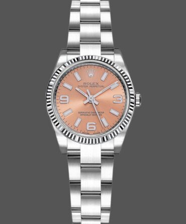 Rolex Oyster Perpetual 176234 Fluted Bezel Pink Dial 26MM Lady Replica Watch
