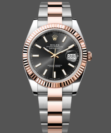 Rolex Datejust 41 Everose Gold Black Dial Oyster Bracelet 126331